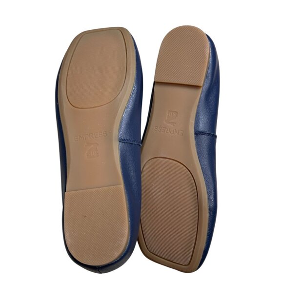 Empress Square Toe Flat US 9 EU 40 Navy Cushioned Ballet Office School Casual - Picture 5 of 8